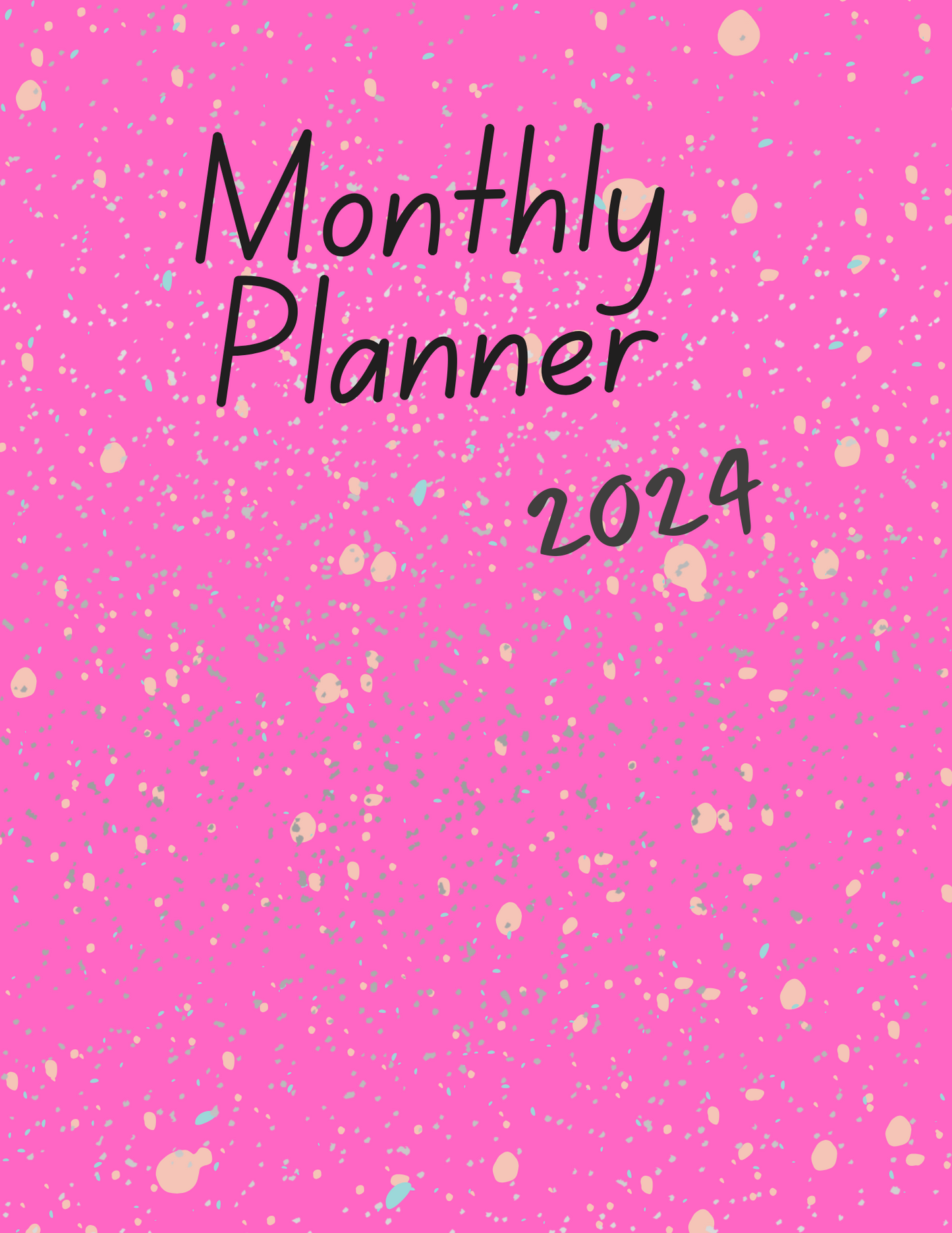 Pink Cami 2024 Monthly Planner - Printable